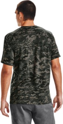 Camouflage Printed Hooded Tee Cotton Mens T-Shirt Short Sleeve Tops Sweatshirts